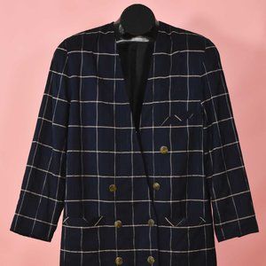 Vintage 80s Oversized Navy Blue Blazer